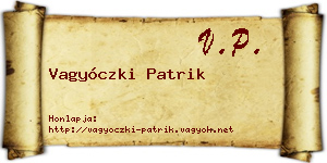 Vagyóczki Patrik névjegykártya